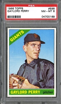 1966 Topps #598 Gaylord Perry PSA NM-MT 8
